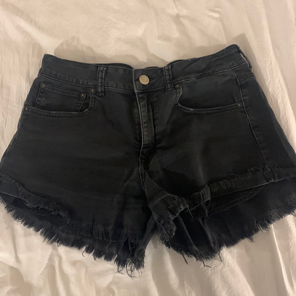 Black Denim Shorts